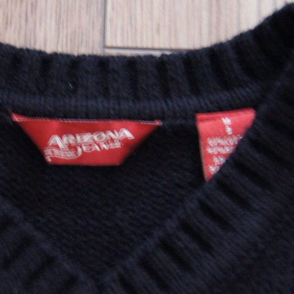 Boy's Black V-Neck Winter Sweater - Picture 2 of 4